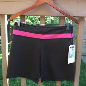 One Tooth Brown/Hot Pink/Brown Spandex Shorts (L)
